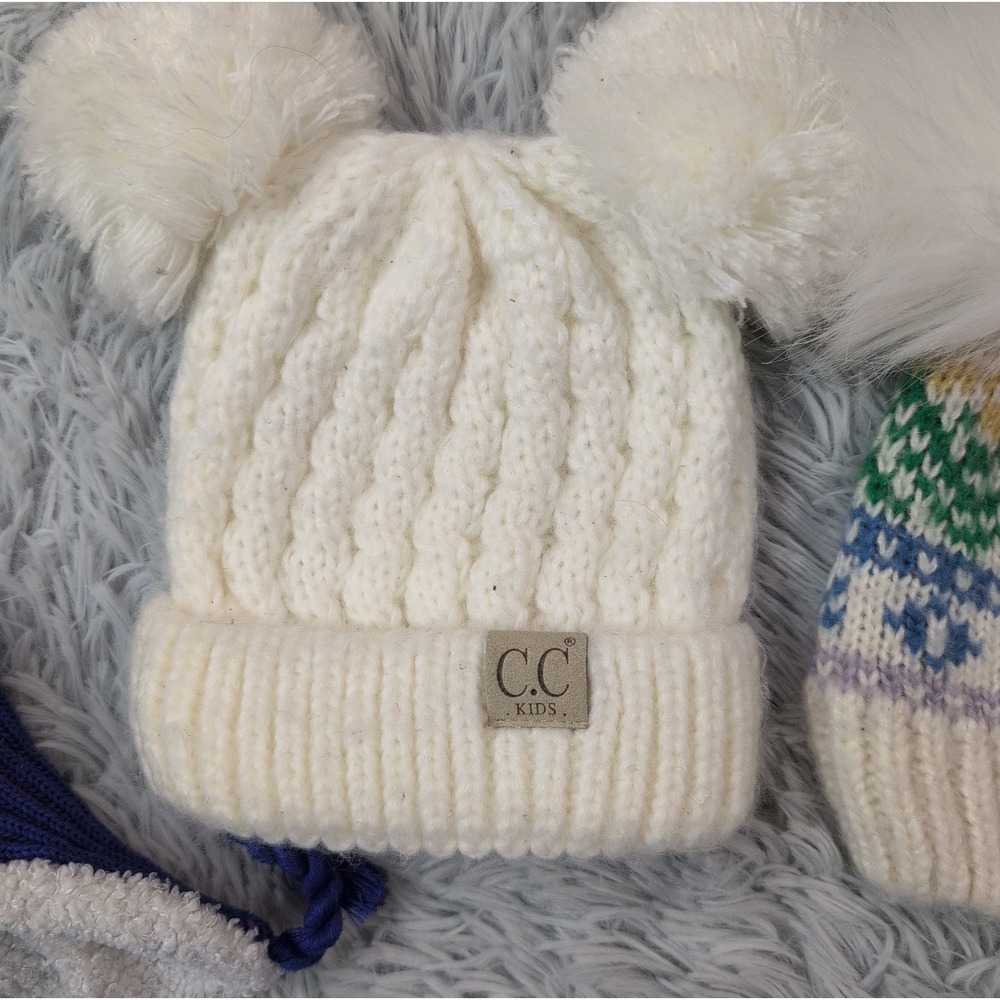 Lot Of 3 C.C Kids Baby Gap 6-12 Months Hats Stocking Winter Wear - Picture 4 of 8